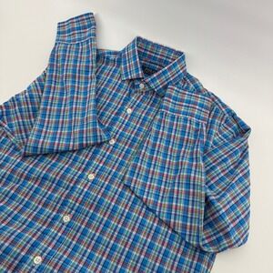 Polo Ralph Lauren Mens Plaid Button Down Shirt Long Sleeve Cotton Linen Size S